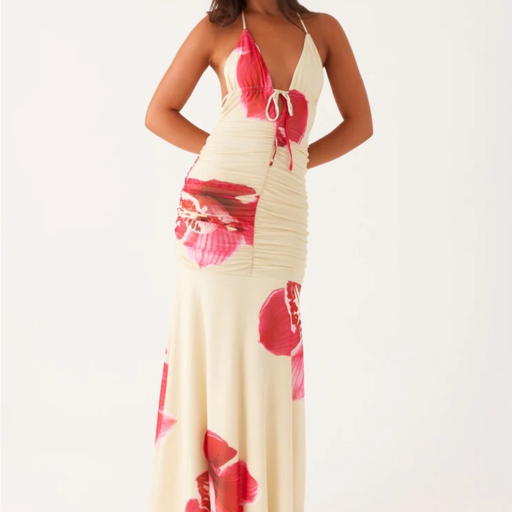 Floral Halter Maxi Dress